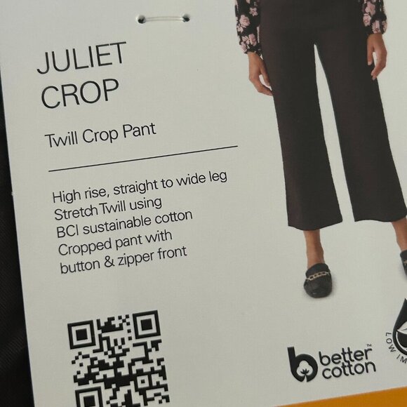 NWT Social Standard by Sanctuary Ladies Juliet Twill Crop Pant Straight Wide Leg - Picture 8 of 12
